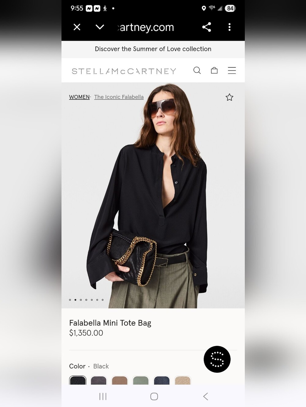 STELLA McCARTNEY FALABELLA Mini Tote Bag NEW/ AUTHENTICITY CARDS - Picture 9 of 16